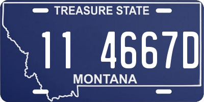 MT license plate 114667D