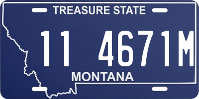 MT license plate 114671M