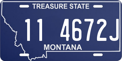 MT license plate 114672J