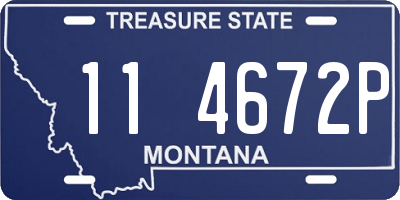 MT license plate 114672P