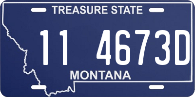 MT license plate 114673D