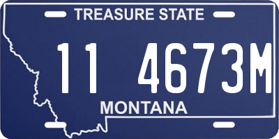 MT license plate 114673M