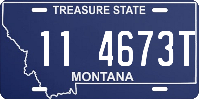 MT license plate 114673T