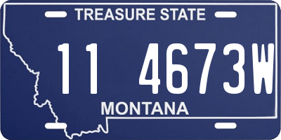 MT license plate 114673W