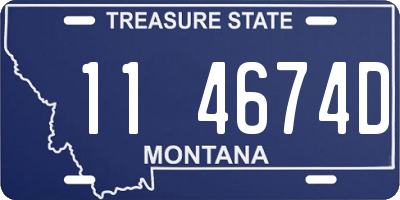 MT license plate 114674D