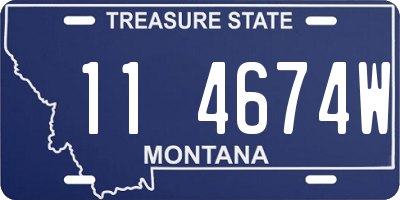 MT license plate 114674W