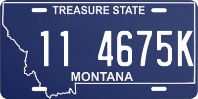 MT license plate 114675K