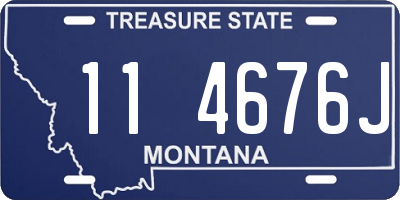 MT license plate 114676J