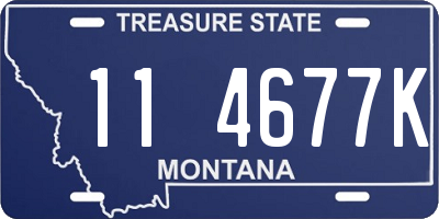 MT license plate 114677K