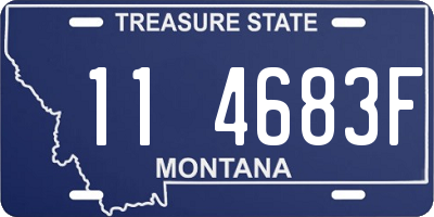 MT license plate 114683F