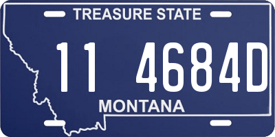 MT license plate 114684D