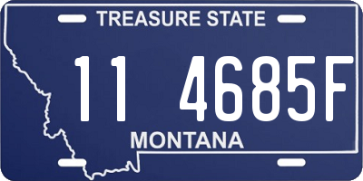 MT license plate 114685F