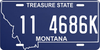 MT license plate 114686K