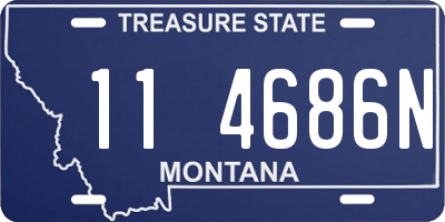 MT license plate 114686N