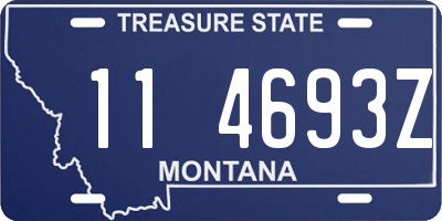 MT license plate 114693Z