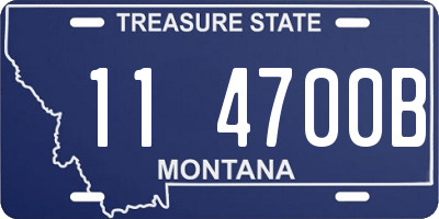 MT license plate 114700B