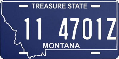 MT license plate 114701Z