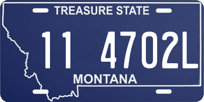 MT license plate 114702L