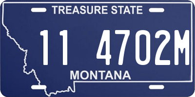 MT license plate 114702M