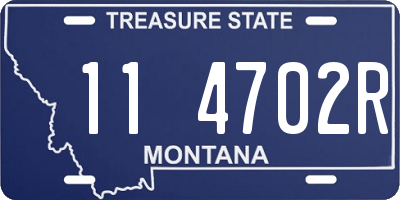 MT license plate 114702R