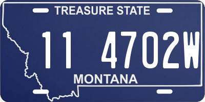 MT license plate 114702W