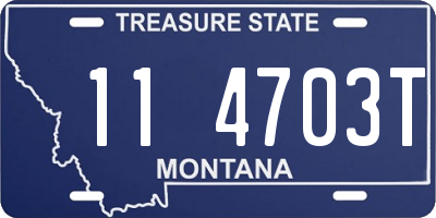 MT license plate 114703T