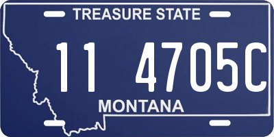 MT license plate 114705C