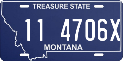 MT license plate 114706X