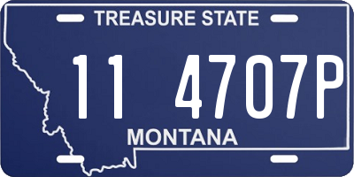 MT license plate 114707P