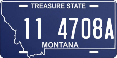 MT license plate 114708A