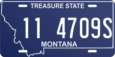 MT license plate 114709S