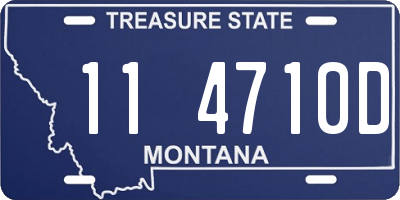 MT license plate 114710D