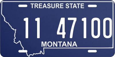 MT license plate 114710O