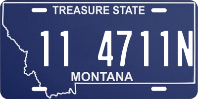 MT license plate 114711N