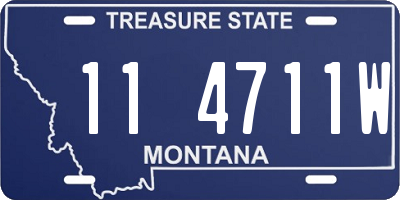 MT license plate 114711W