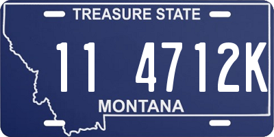 MT license plate 114712K