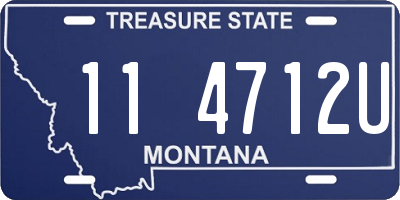 MT license plate 114712U