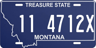 MT license plate 114712X