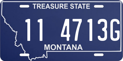 MT license plate 114713G