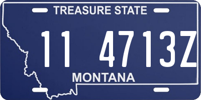 MT license plate 114713Z