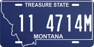 MT license plate 114714M