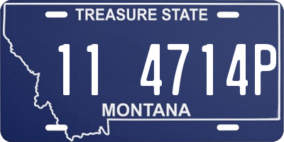 MT license plate 114714P
