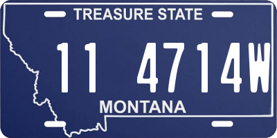 MT license plate 114714W