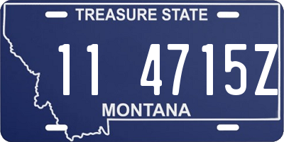 MT license plate 114715Z