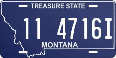 MT license plate 114716I