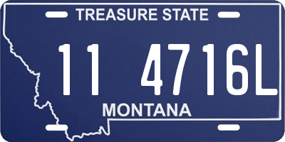 MT license plate 114716L