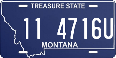 MT license plate 114716U