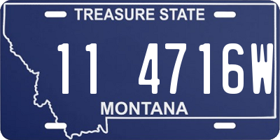 MT license plate 114716W