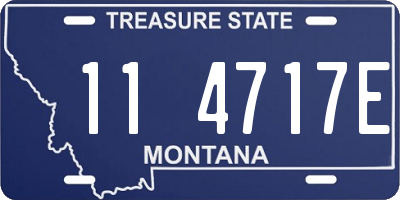 MT license plate 114717E