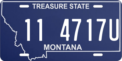 MT license plate 114717U